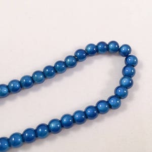 Lot de 10 perles miracle, coloris bleu marine diamètre 6 mm image 1