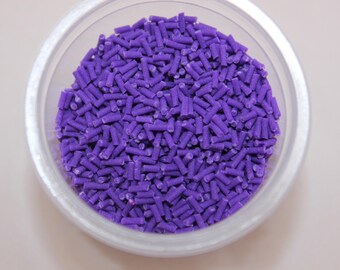 Vermicelles artisanaux couleur violet en pâte polymère