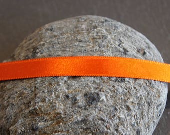 Ruban satin coloris orange largeur 1 cm vendu au metre