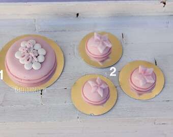 Collection grands pâtissiers - gâteaux japonisme Pierre Hermé, miniatures en pâte polymère, format au choix, miniature 1:12ème