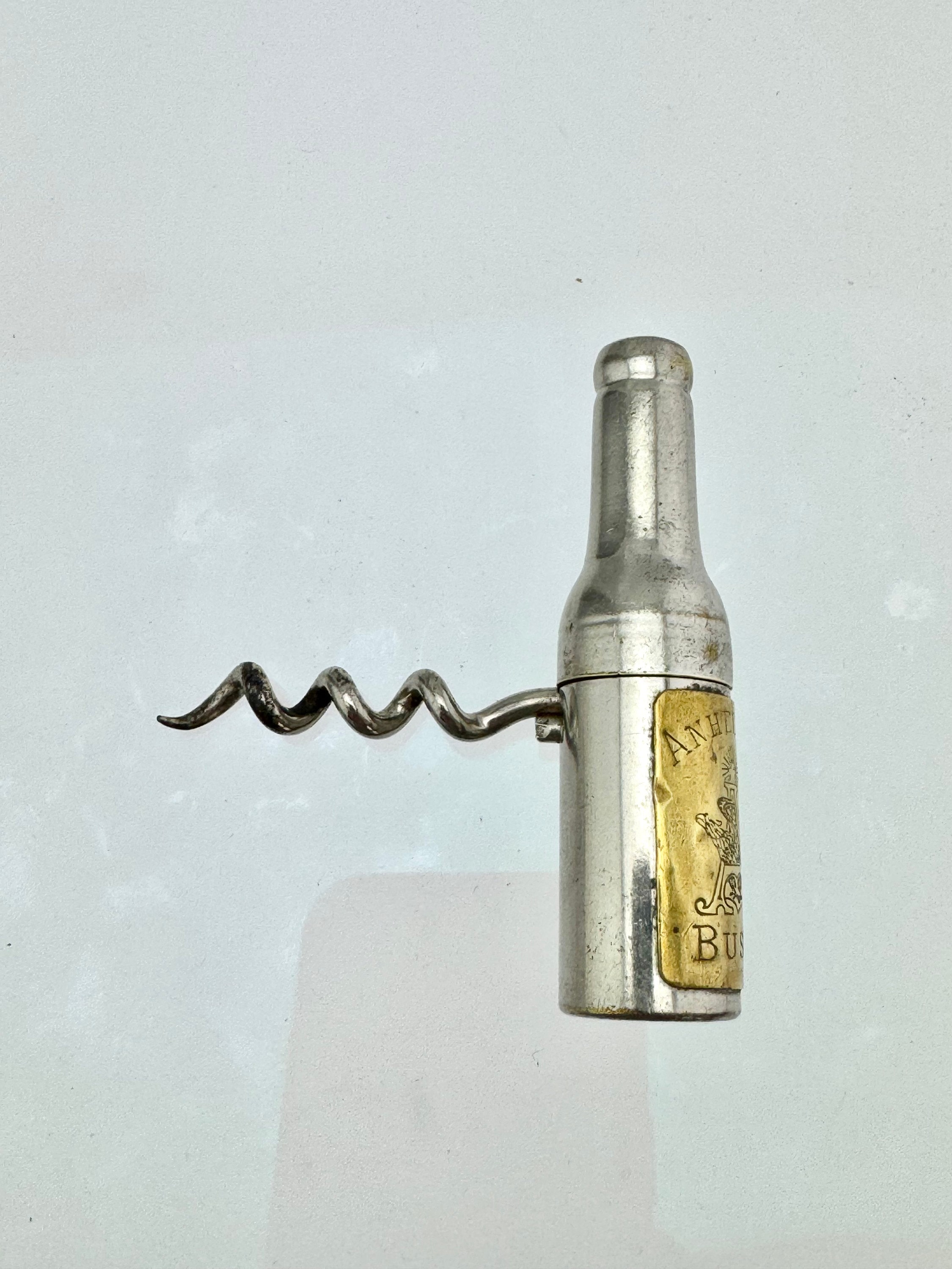 C.1897 ANHEUSER BUSCH Corkscrew Bottle Roundlet by
