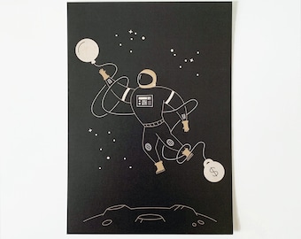 Permanent Records Spaceman Mini Print