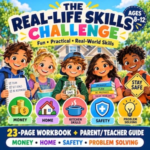 Real-Life Skills Workbook for Kids | Ages 8–12 | Money, Safety & Problem Solving
