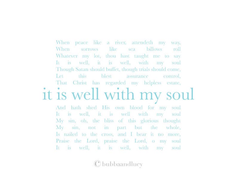 It Is Well With My Soul Hymn Frame Able Art Print Image 0