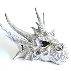 Dragon Wall Decor, Figurine, Dragon, Dragon Head, Dragon Head Wall Mount, Blue Dragon, Mythical Gift, Dragon Lover Gift, Dragon Skull,