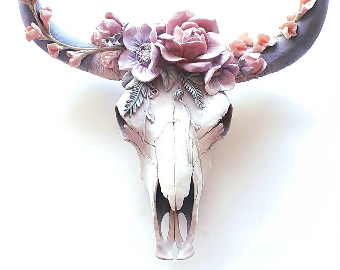 Flower Cow Skull Nursery Decor Cow Skull Bull Skull Cow Etsy
