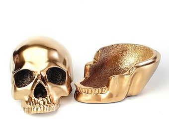 Skull Keepsake Box, Keepsake Box, Skull Lover Gift, Gold Skull, Skull Collectible, Skull Decoration, Skull Decor, Skull Lover Gift,