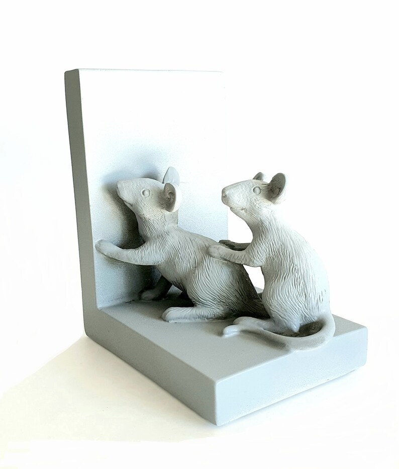 Bookends Babys First Gift Mice Bookends Mouse Figurine Etsy