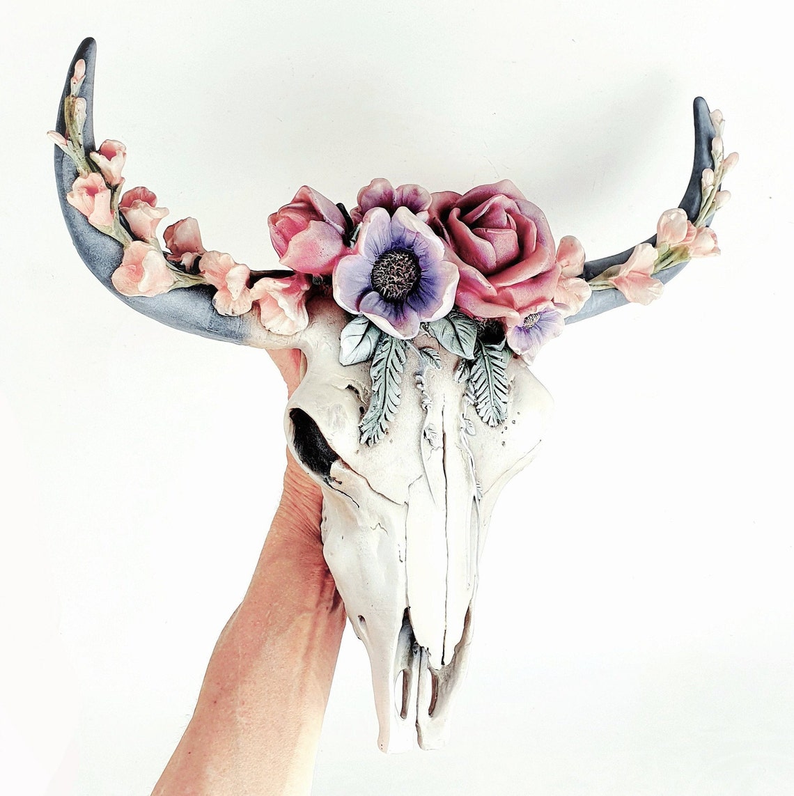 Flower Cow Skull Nursery Decor Cow Skull Bull Skull Wall Etsy Australia