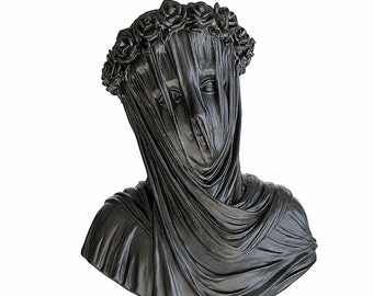 Regalo commemorativo, Statua della Signora Velata, Busto della Signora Velata, Regalo per la mamma cattolica, Statua del Busto di Donna, Statua della Vergine Maria, Scultura della Signora Velata,