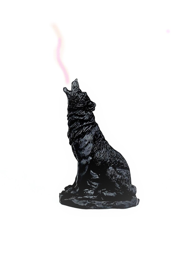 Incense Wolf Incense Burner Incense Holder Howling Wolf Etsy