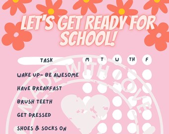 Daisy Kids Morning Routine Checklist / Planner