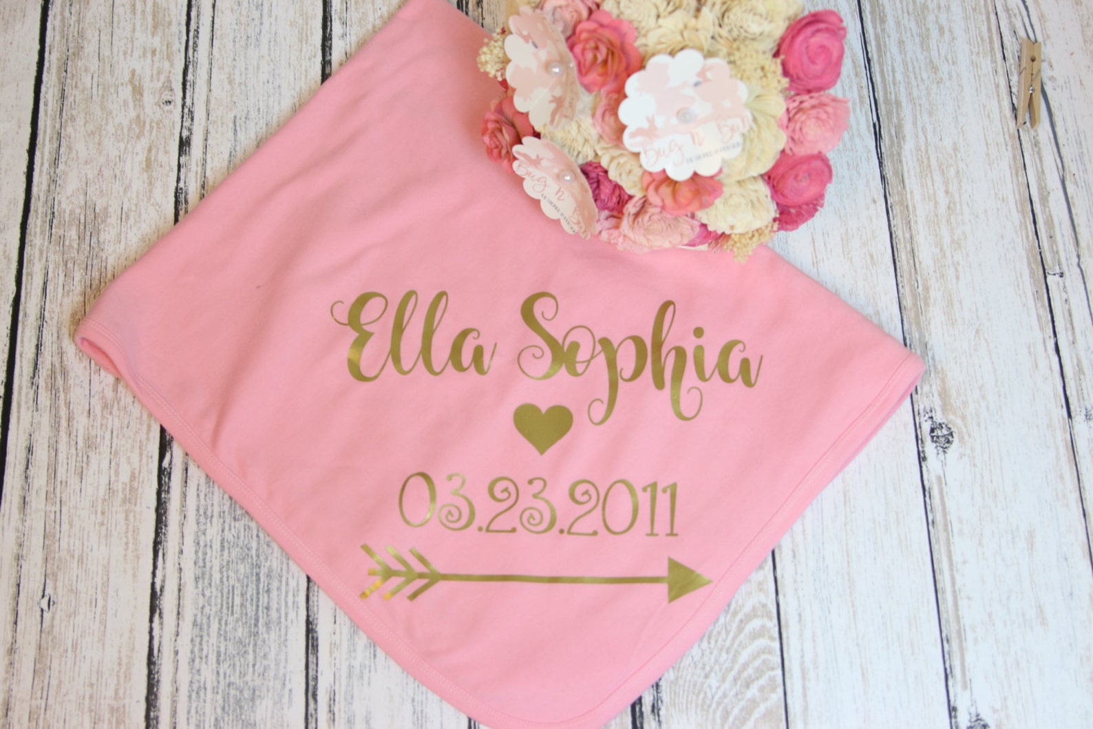 Personalized Baby Blanket Baby Blanket Customized Newborn Etsy