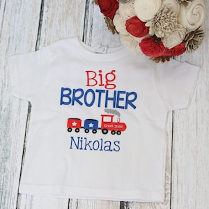 Big Brother Train Shirt- Big Brother Announcement Shirt- Big Brother Shirt for Hospital - Big Brother Gift
