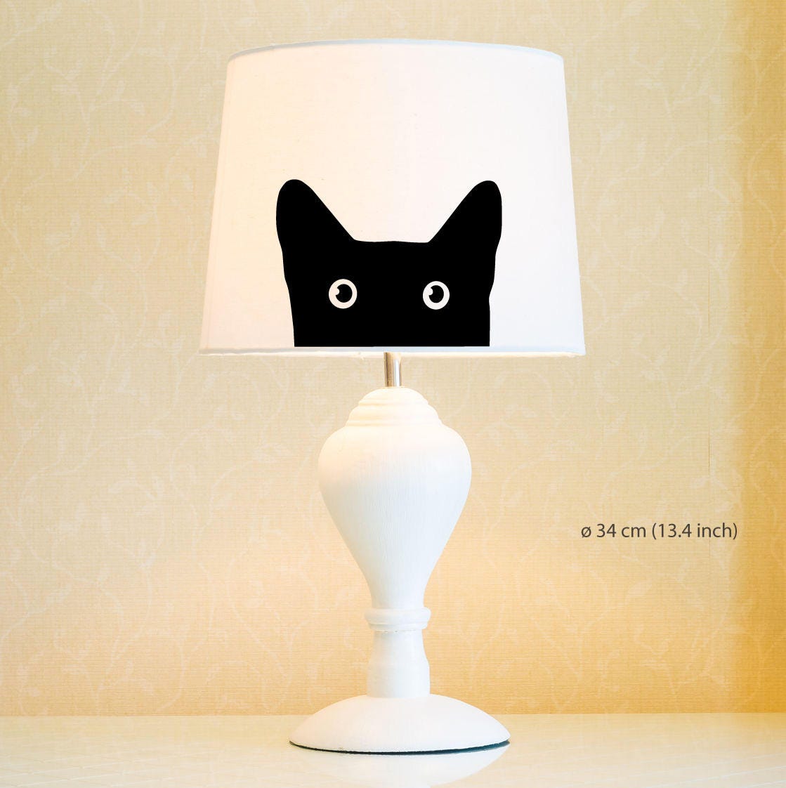 Cat Lamp Shade. Diameter 34 cm 13.4 in 23 cm 9 in 45 Etsy