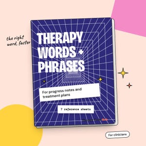 Clinical Notes Reference Guides: Therapy Documentation Words, 5 Colour Sets