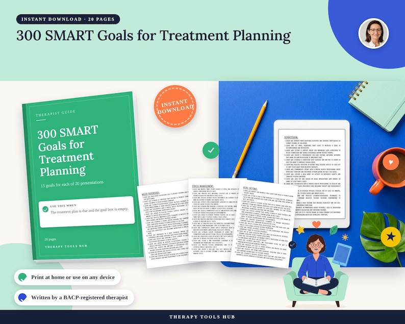 Smart Goal Guide.pdf 300 SMART Therapy Goals for Treatment Planning (PDF Download) - Etsy