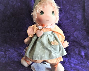 1985 Precious Moments Lasts Forever Cloth "Bonnie" with Stand-please read description