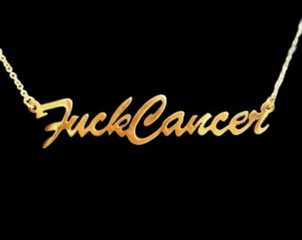 16" 'F-ck Cancer' Necklace