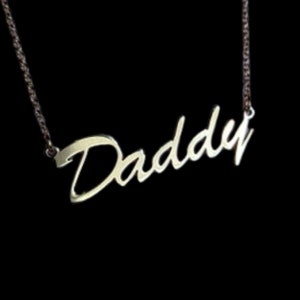 Daddy gold necklace sale