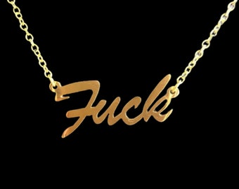 16" 'F-ck' necklace