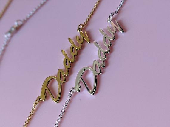 Daddy necklace gold online