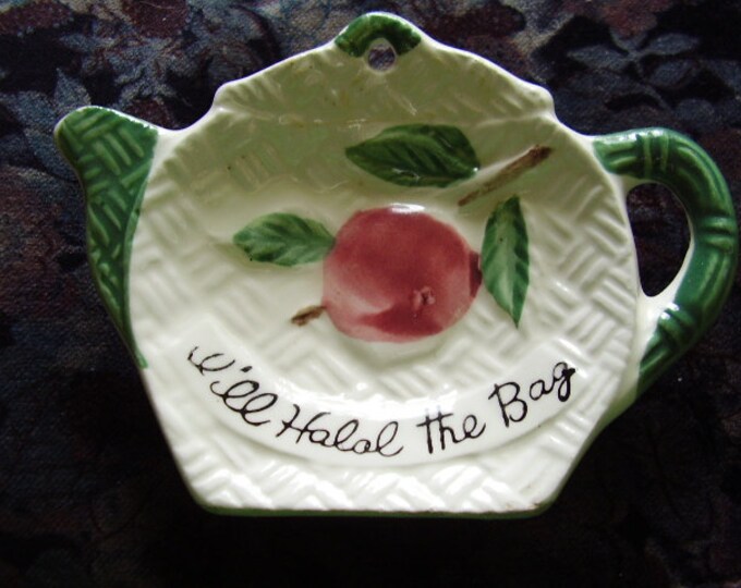 Vintage Porcelain Tea Bag Holder Etsy