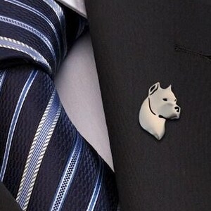 925 Sterling Silver Dogo Argentino Brooch Gift For Dog Lovers Dog Brooch Pet Jewelry Dog Memorial Dog Keepsake Handmade Pet Dog Loss Rare