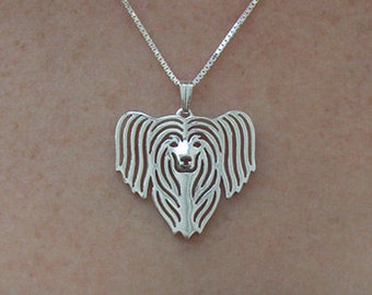 Chinese Crested - sterling silver pendant and necklace