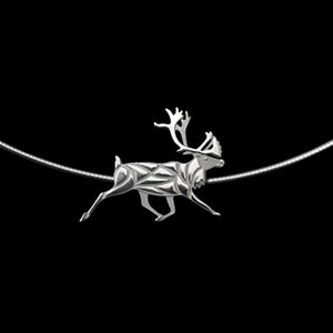 Caribou (Reindeer) necklace - sterling silver