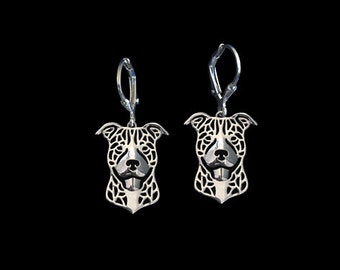 Pitbull earrings - sterling silver.