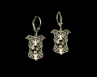 Pitbull earrings - Solid Gold