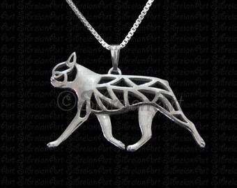 Boston Terrier - sterling silver pendant and necklace