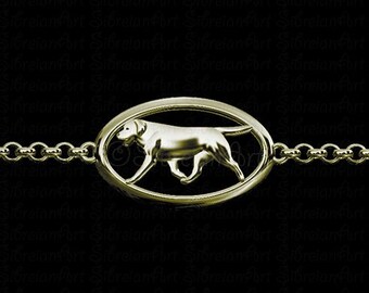 Labrador Retriever movement Bracelet - solid 14k yellow gold.