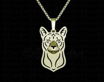 Puma - Solid Gold pendant and necklace - cougar - mountain lion