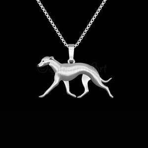 Whippet movement jewelry - sterling silver pendant and necklace.