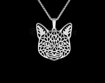 Black cat jewelry - sterling silver pendant and necklace