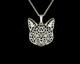 Black cat - Solid Gold pendant and necklace