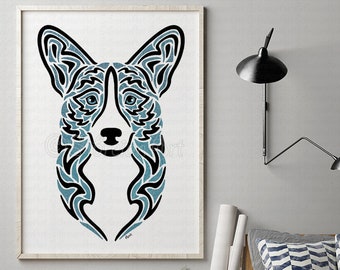 Cardigan Welsh Corgi print