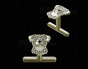 925 sterling silver Rotweiller Cufflinks MADE IN ENGLAND