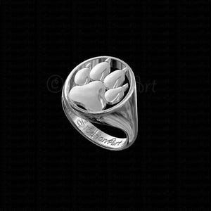 925 Sterling Silver Wild Wolf Wolf Paw Print Ring Gift For Wolf Lovers Wolf Ring Wild Animal Jewelry Handmade Wildlife Jewelry