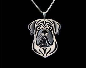 English Mastiff - sterling silver pendant and necklace