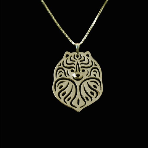 Canaan Dog Solid Gold Pendant and Necklace - Etsy