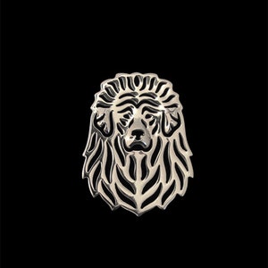 Tibetan Mastiff brooch sterling silver image 2