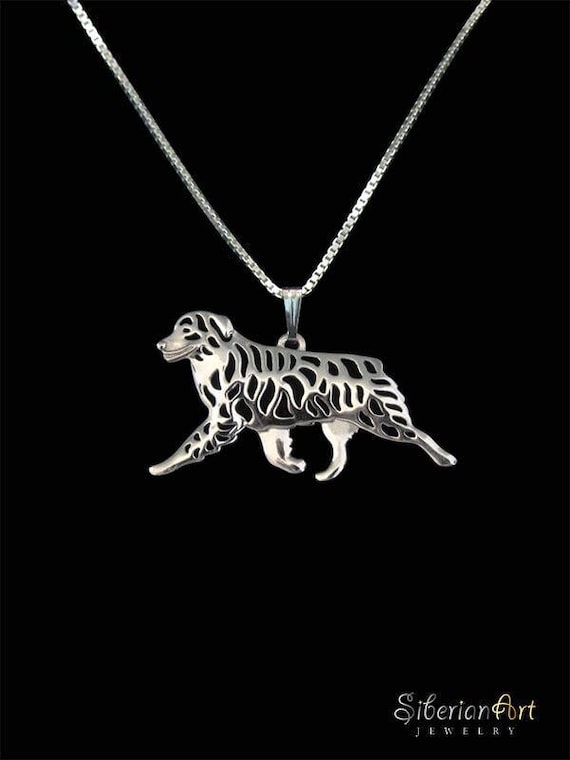 Sterling Silver Australian Shepherd Pendant & Necklace