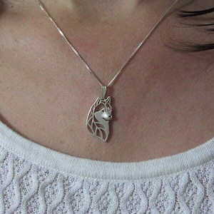 925 Sterling Silver Necklace - Siberian Husky Pendant, Precious Gift For Dog Lovers, Unique Handmade Dog Necklace Pet Jewelry