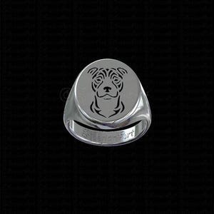 925 Sterling Silver Staffordshire Bull Terrier Ring Gift For Dog Lovers Dog Ring Pet Jewelry Dog Memorial Dog Keepsake Dog Loss Show Dog Pet