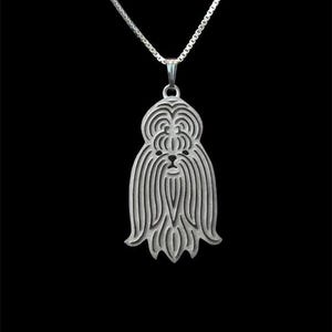 Collar de plata de ley 925 con diseño de Shih Tzu, regalo para amantes de los perros, collar para perros, joyas para mascotas, recuerdo para perros, regalo personalizado, pérdida de perro