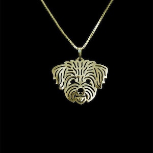 14k geelgouden katoenen de tulear ketting cadeau voor hondenliefhebbers hondenketting huisdier sieraden hond gedenkteken hond aandenken gepersonaliseerd cadeau handgemaakt