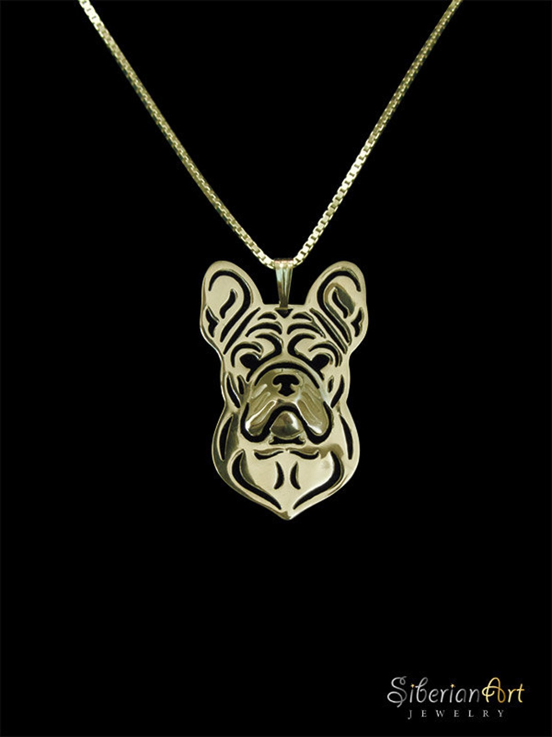 Sterling Silver French Bulldog Pendant - French Bulldog Jewelry